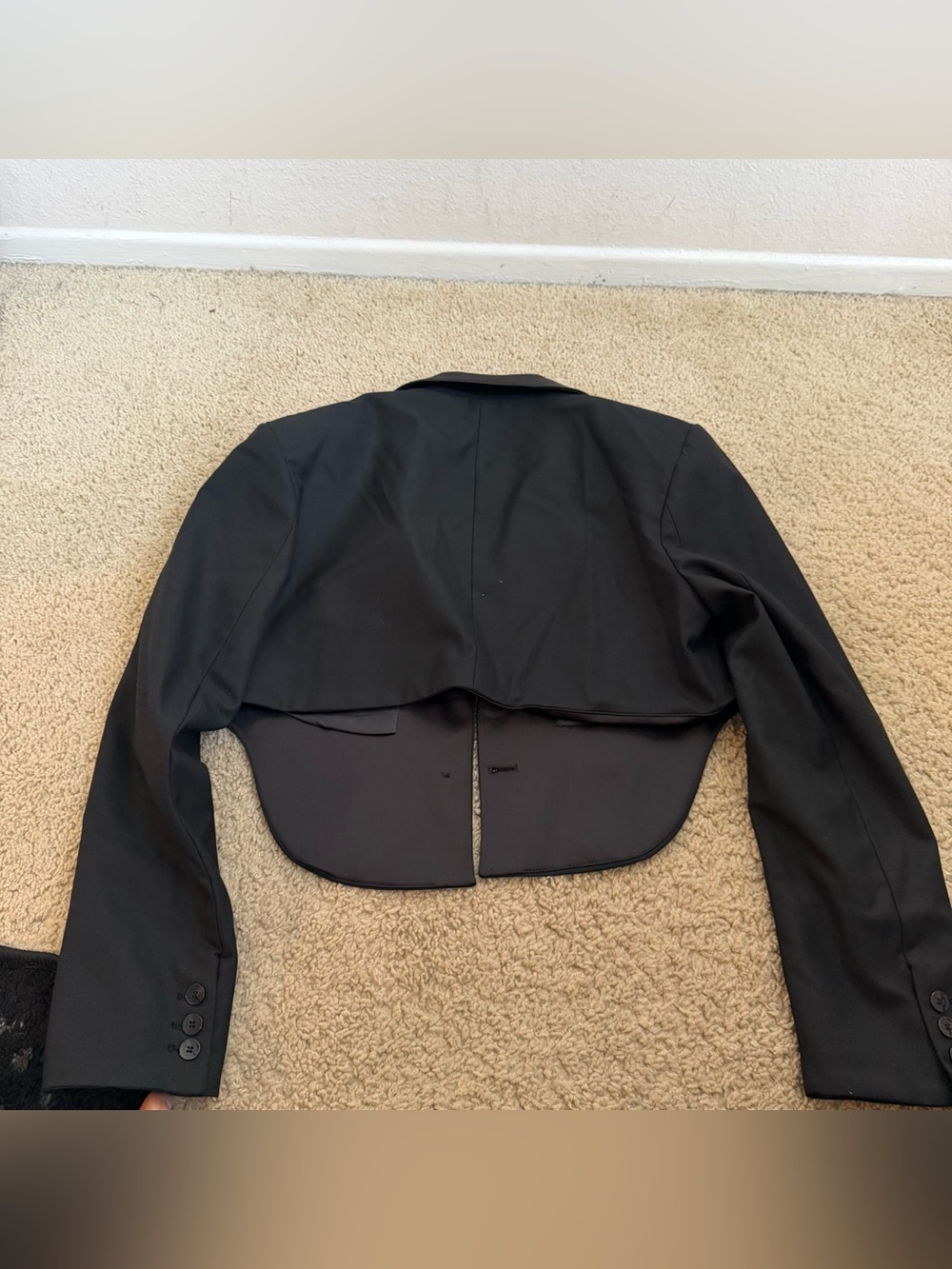ZARA Black Satin-Look Blazer - Picture 2 of 3
